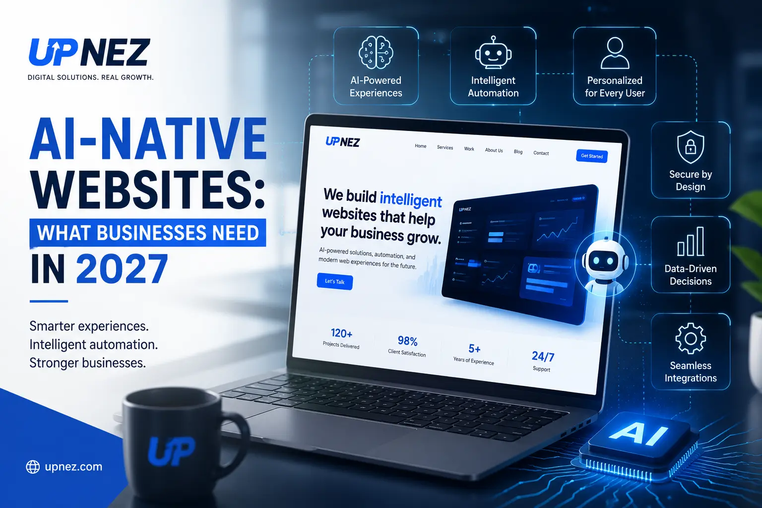 AI-native website technology helping businesses with automation, personalization and intelligent digital experiences