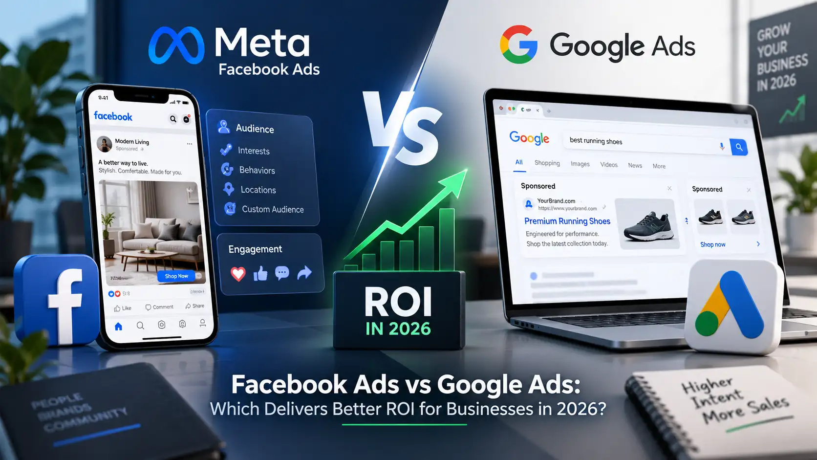 Should you spend on Meta Ads or Google Ads in 2026? Compare intent vs. discovery, CPC costs, and discover how hybrid funnels maximize ROI for growing brands.